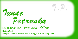 tunde petruska business card